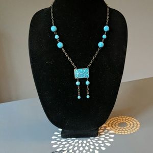 Turquoise and gold necklace
